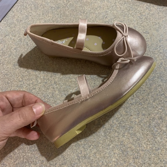 Blush Pink Toddler Flats with strap - Picture 3 of 7